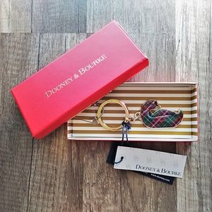 Dooney & Bourke Tartan Plaid Duck Key Fob Keychain